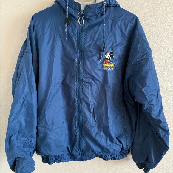Disney Jackets & Blazers - Disney Catalog Blue‎ Mickey Mouse Reversible Windbreaker Jacket size XL